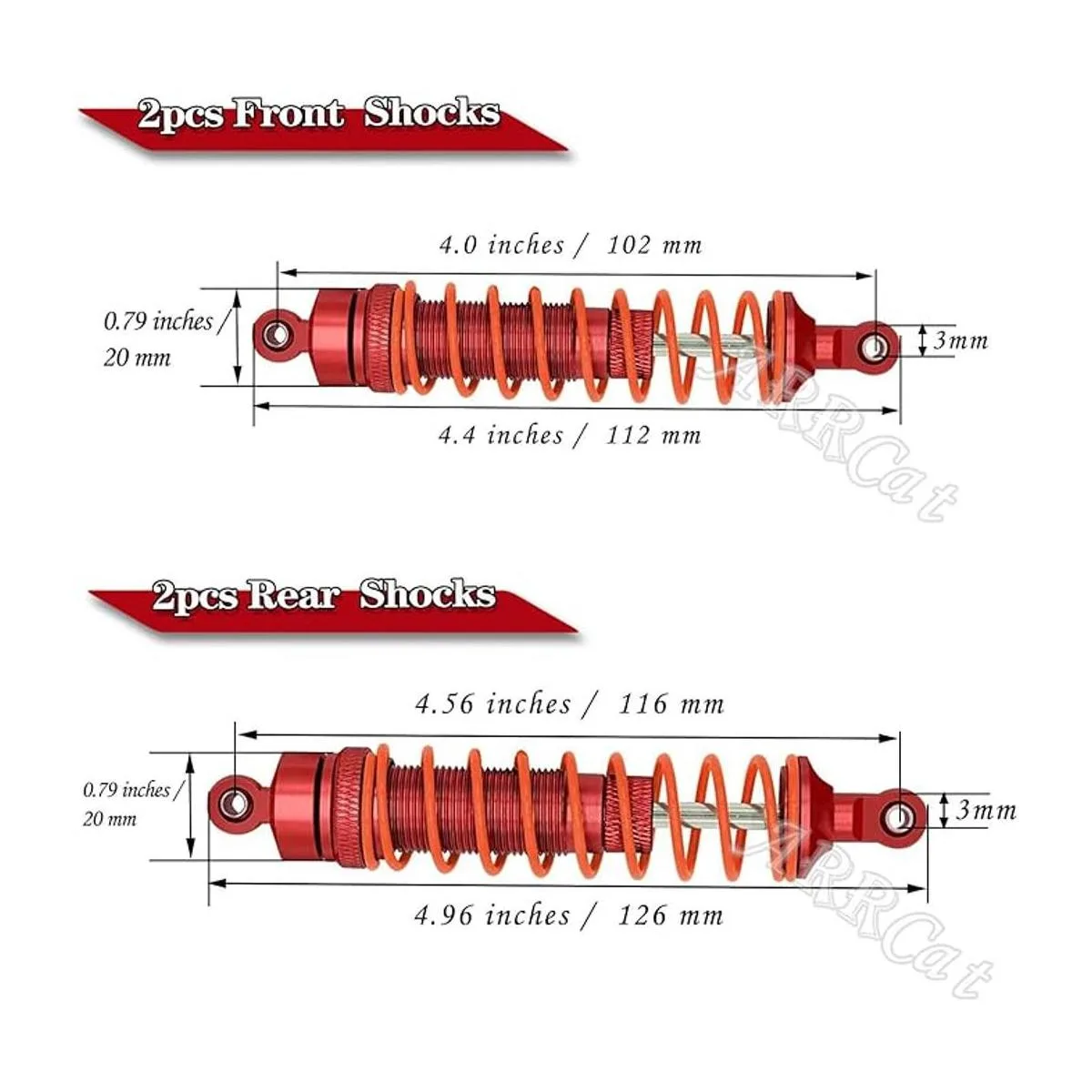 ARRCat 4 piezas de aluminio completo para amortiguadores_6