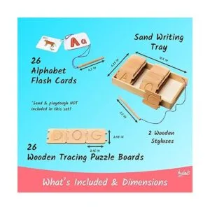 Tablas de rastreo del alfabeto de madera y bandeja de_2