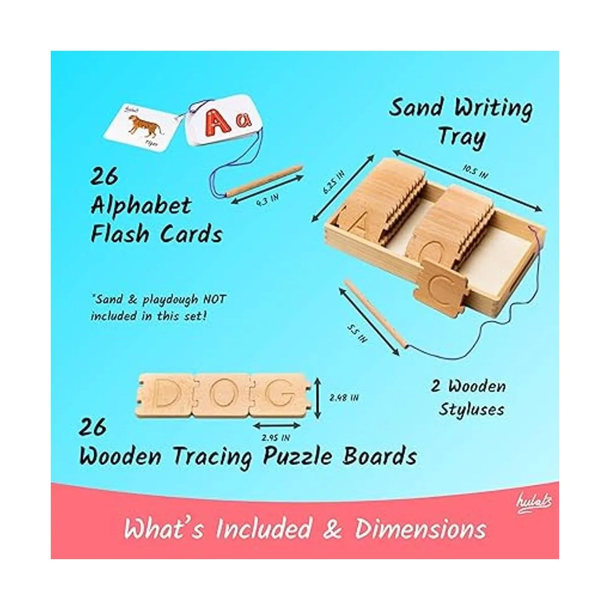 Tablas de rastreo del alfabeto de madera y bandeja de_2