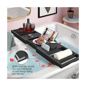 Artmalle Bandeja de baño expandible y plegable para_3