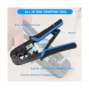 Kit de herramientas de crimpado RJ45 para Cat5 Cat5e Cat6_2