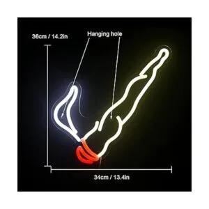 ineonlife Letrero de neón de cigarros blanco y rojo luz_2