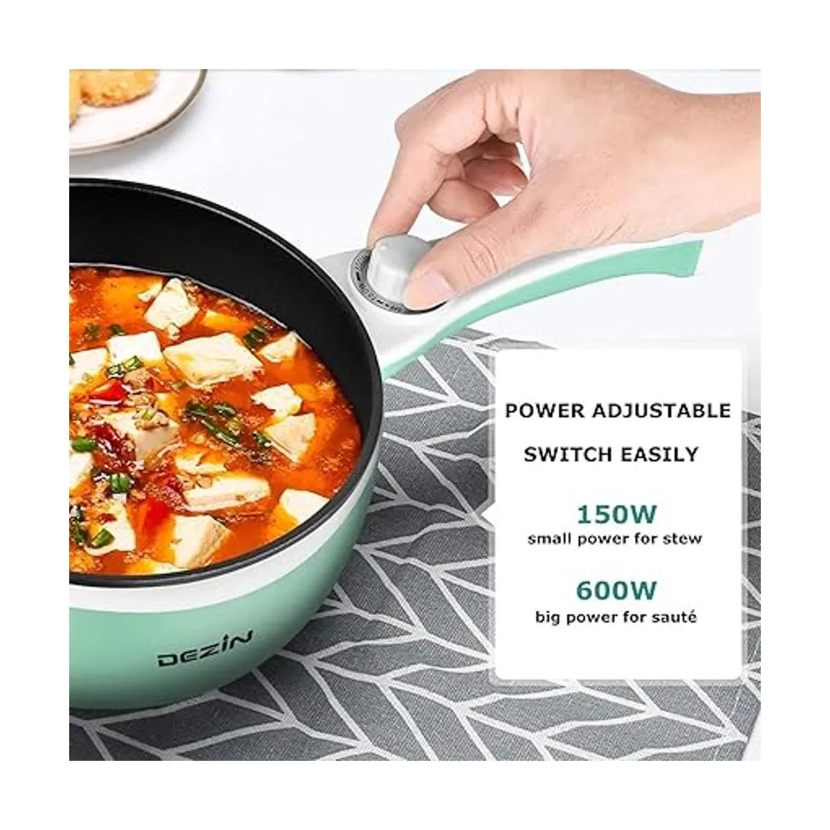 Dezin Olla caliente eléctrica mejorada sartén_4
