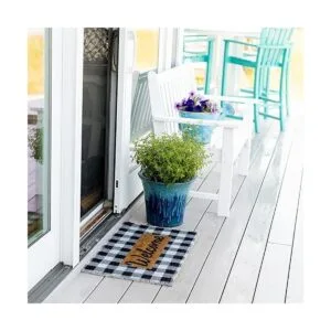 Ninamar Buffalo Plaid Tapete de bienvenida para puerta_5
