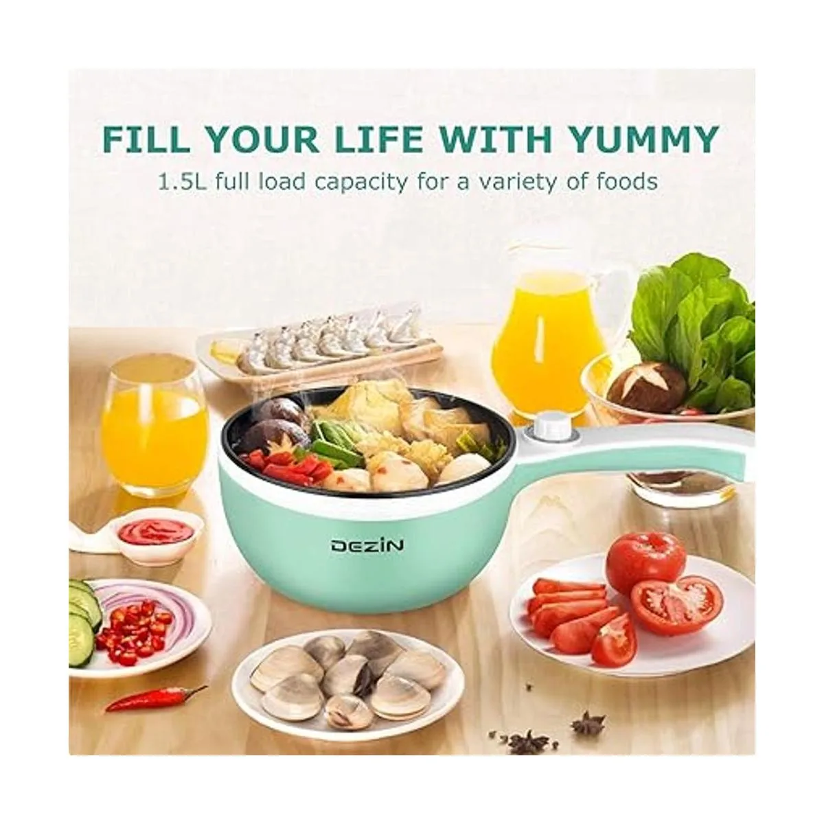 Dezin Olla caliente eléctrica mejorada sartén_5