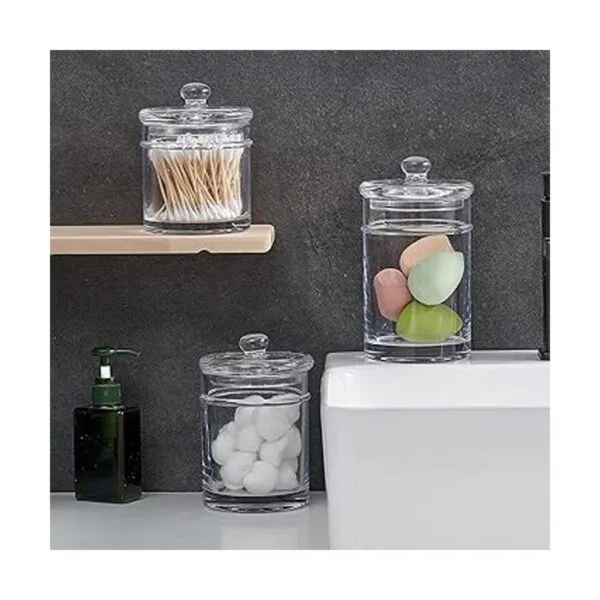 KMwares Juego de 3 botes de cristal de calidad premium_4