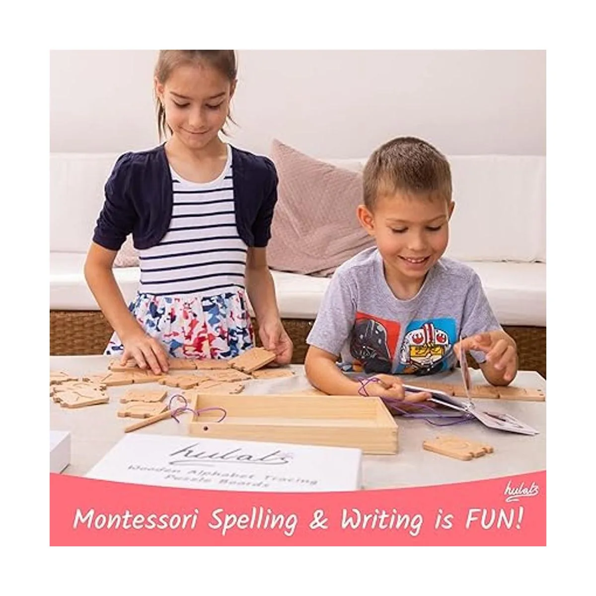 Tablas de rastreo del alfabeto de madera y bandeja de_5