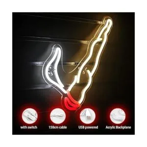 ineonlife Letrero de neón de cigarros blanco y rojo luz_3