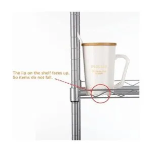 Estantería de metal de 5 alambres estantes ajustables_4