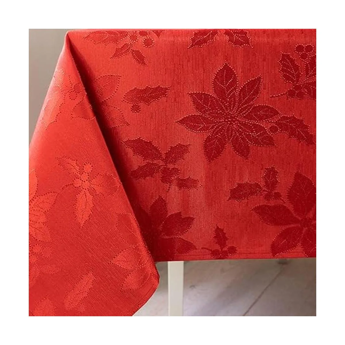 Mantel damasco Benson Mills Poinsettia Legacy_4