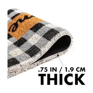 Ninamar Buffalo Plaid Tapete de bienvenida para puerta_4