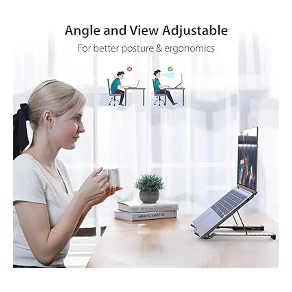 j5create Soporte plegable de aluminio para laptop con_5