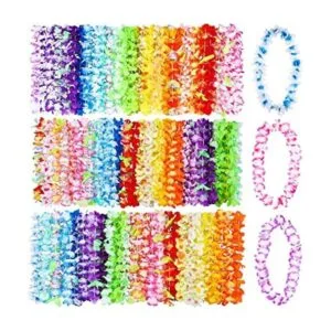 Ruisita Guirnalda hawaiana de 144 piezas de decoraciones_1