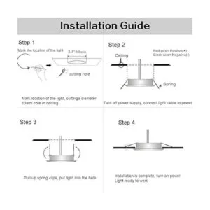 Paquete de 4 luces LED que cambian de color empotrables_5