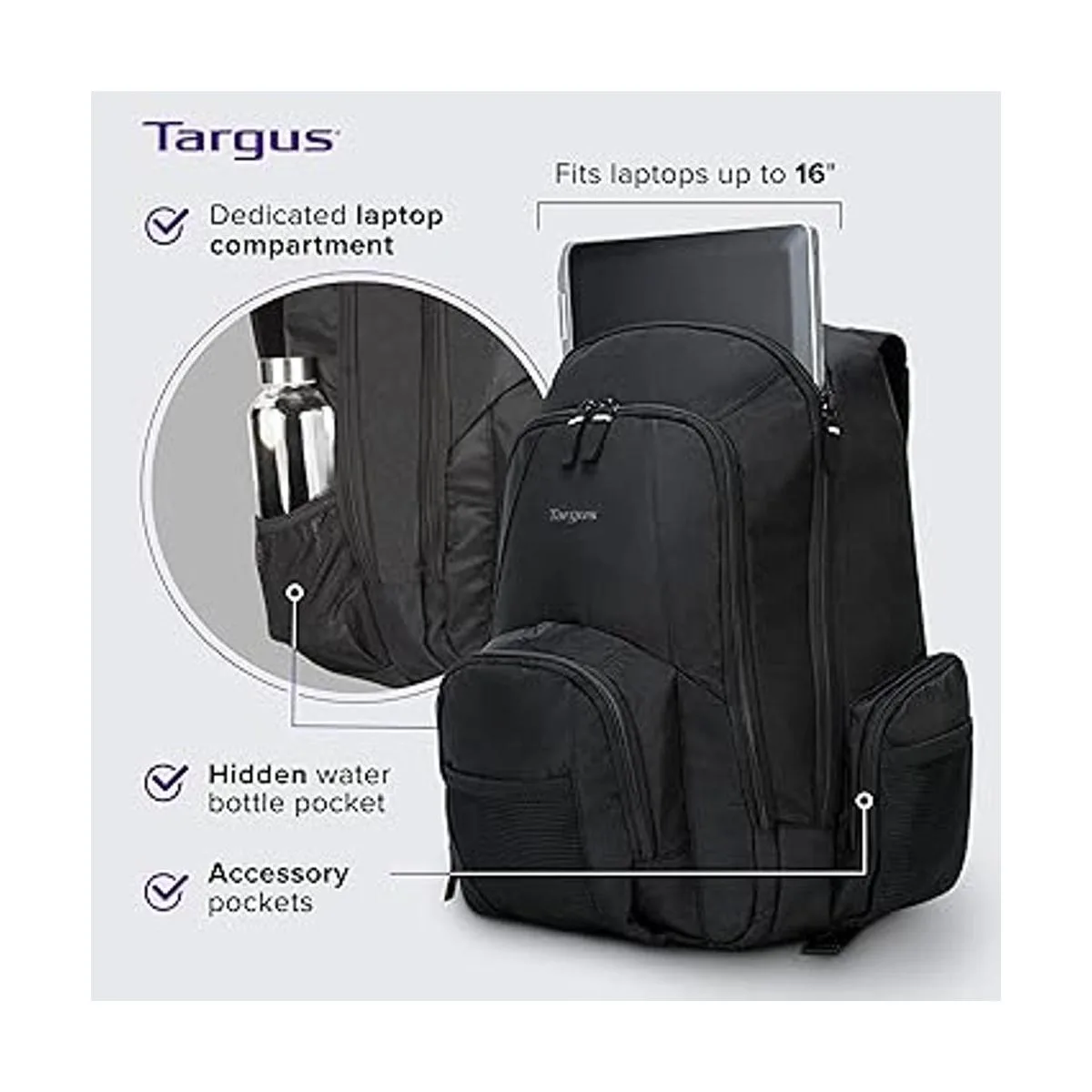 Targus Mochila para laptop de hasta 16 pulgadas_2