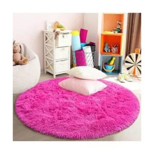 Flydoit Alfombras redondas para dormitorio 5 x 5 pies_6