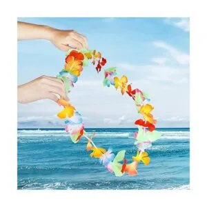 Ruisita Guirnalda hawaiana de 144 piezas de decoraciones_4