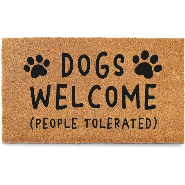Dog Welcome People Tapete tolerado de 30 x 17 pulgadas_1