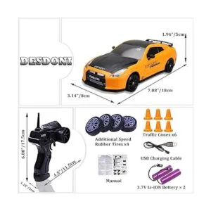 Coche de control remoto RC Drift Car 2.4GHz escala 124_6