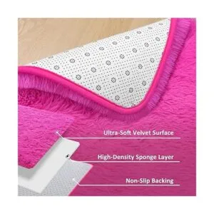 Flydoit Alfombras redondas para dormitorio 5 x 5 pies_4