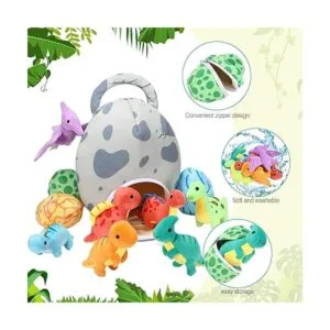 Juego de 11 piezas de dinosaurio de peluche pequeño y_3