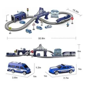 Juegos de tren para niños de 4 a 7 años 66 piezas de tren_6