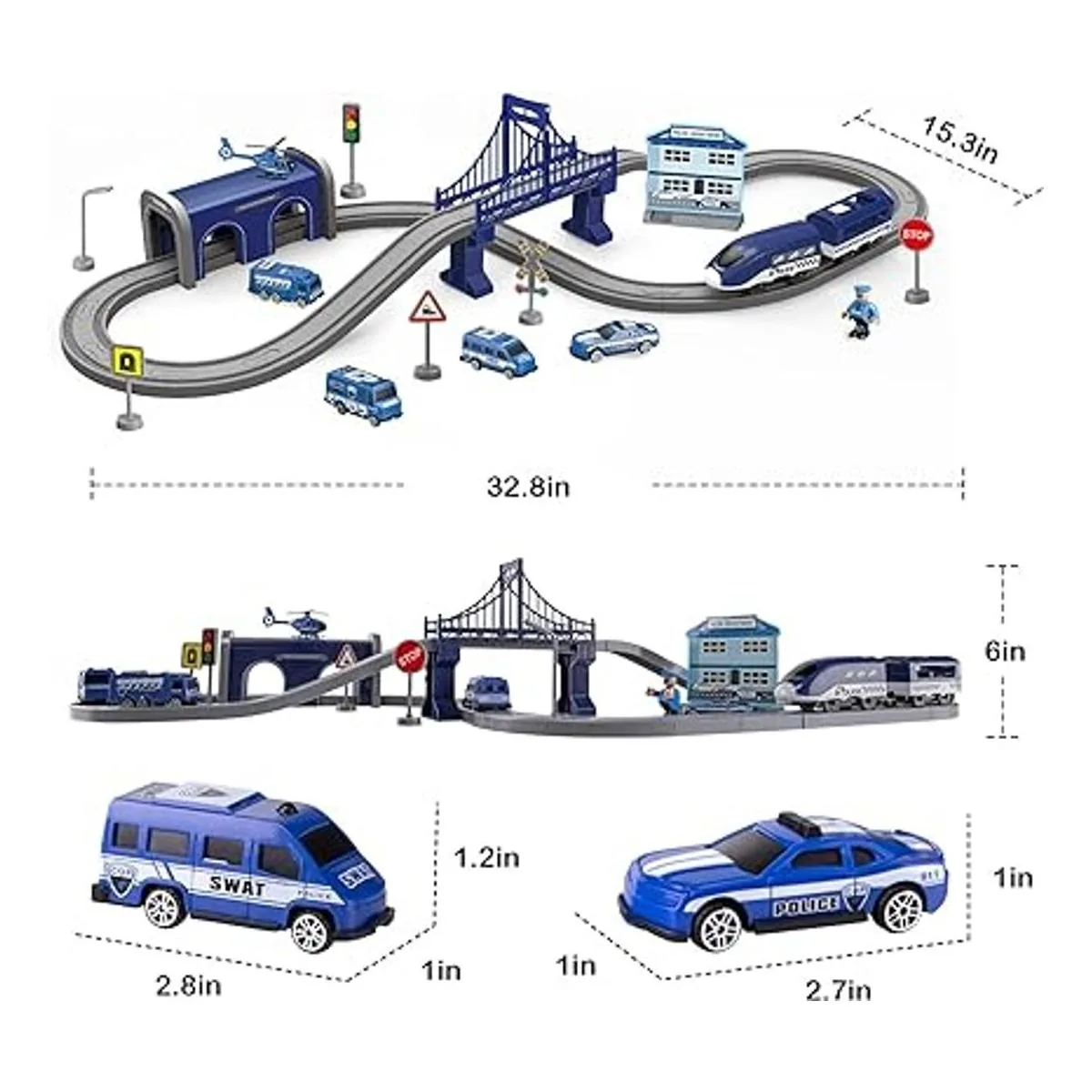 Juegos de tren para niños de 4 a 7 años 66 piezas de tren_6