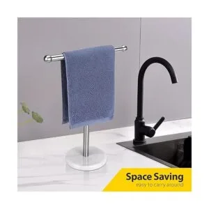 Soporte para toallas de mano con base de mármol pesada_6