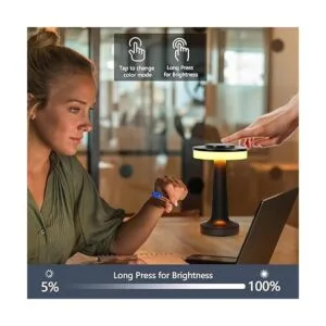 Juego de 2 lámparas de mesita de noche control de sensor_2