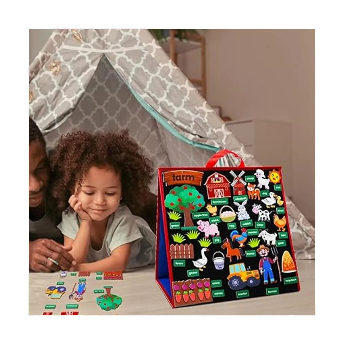 Twohomc Folding Felt Board for ToddlersFelt Board for_6