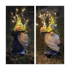 Gnomos de jardín con luz solar de fuegos artificiales_5