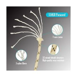 Giroa Paracord 550 Combo Kit de cuerdas de paracord de 36_5