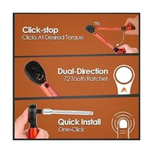 Llave dinamométrica de clic de 14 pulgadas juego de 27_4