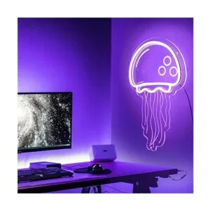 Letrero de neón de medusas para decoración de pared de_5