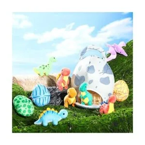 Juego de 11 piezas de dinosaurio de peluche pequeño y_5
