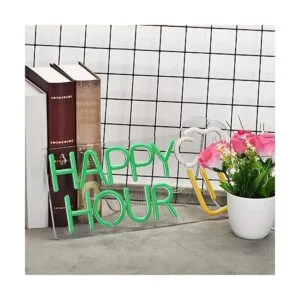 Roouneon Letrero de neón de Happy Hour para hombre cueva_5