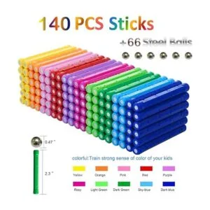 Veatree 204 piezas de bloques magnéticos de construcción_3