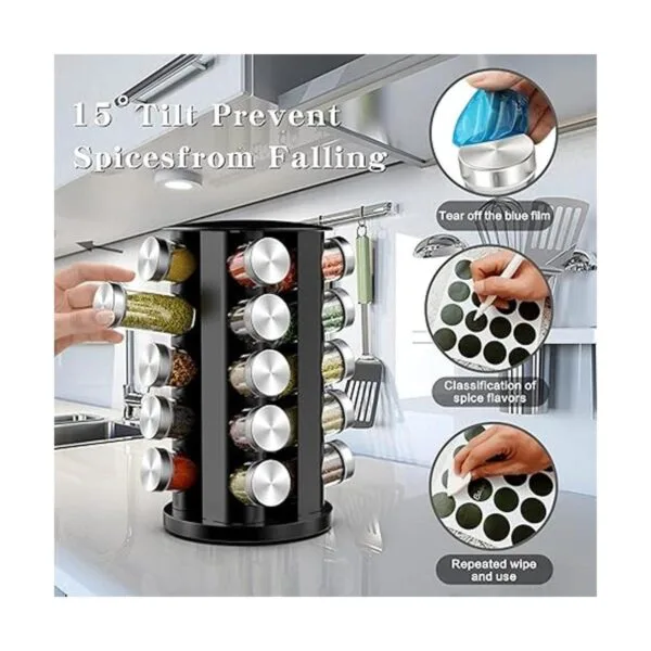Revolving Spice Rack Spice Racks Organizer for Kitchen_6