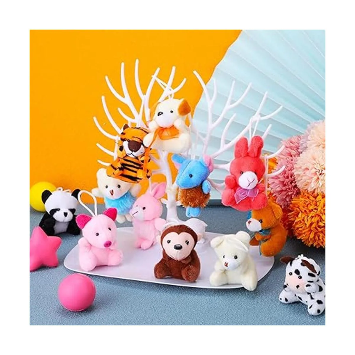 Paquete de 60 mini animales de peluche a granel juguetes_5