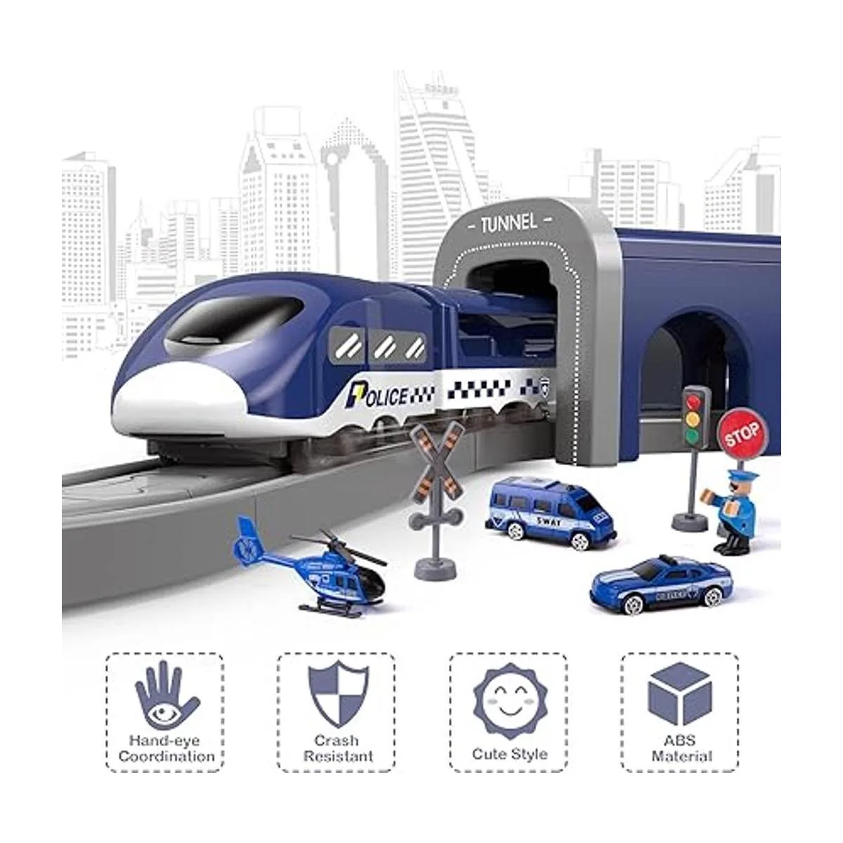 Juegos de tren para niños de 4 a 7 años 66 piezas de tren_2