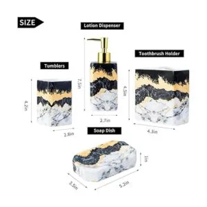 LiveHouse Juego de accesorios de baño de arco iris juego_5