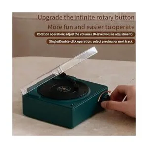 Altavoz Bluetooth de vinilo vintage estilo de reproductor_3