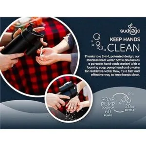 Suds2Go Botella de agua portátil de acero inoxidable y_3