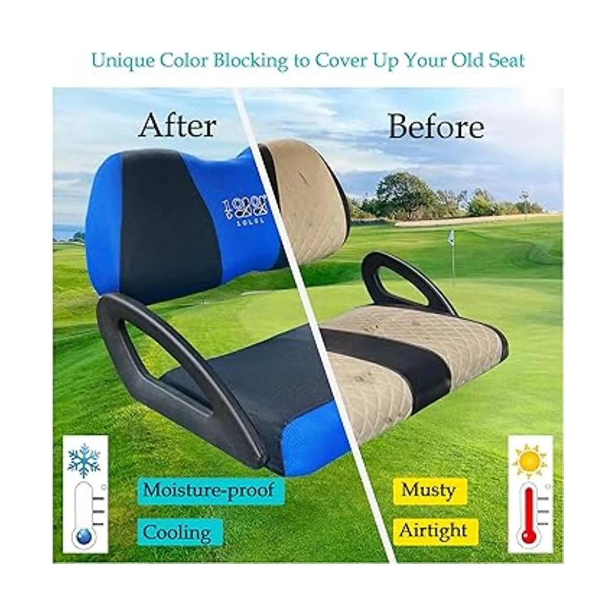 10L0L Fundas de asiento para carrito de golf EZGO TXT RXV_2