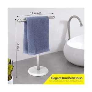 Soporte para toallas de mano con base de mármol pesada_3