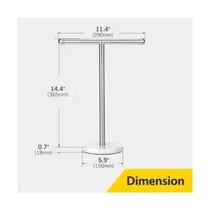 Soporte para toallas de mano con base de mármol pesada_5