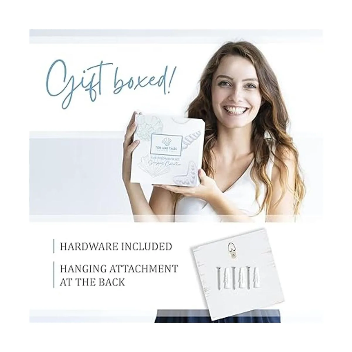 TideAndTales Juego de 4 conchas y decoraciones 3D_6