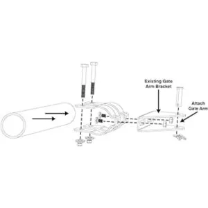 Mighty Mule MMTGB Soporte para puerta de tubo color_3