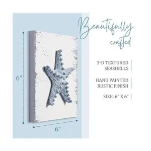 TideAndTales Juego de 4 conchas y decoraciones 3D_3