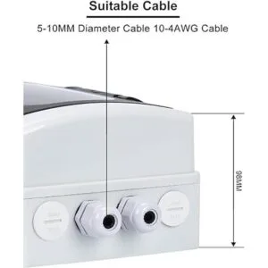 Disyuntor en miniatura DC de 15 amperios con caja IP65_3